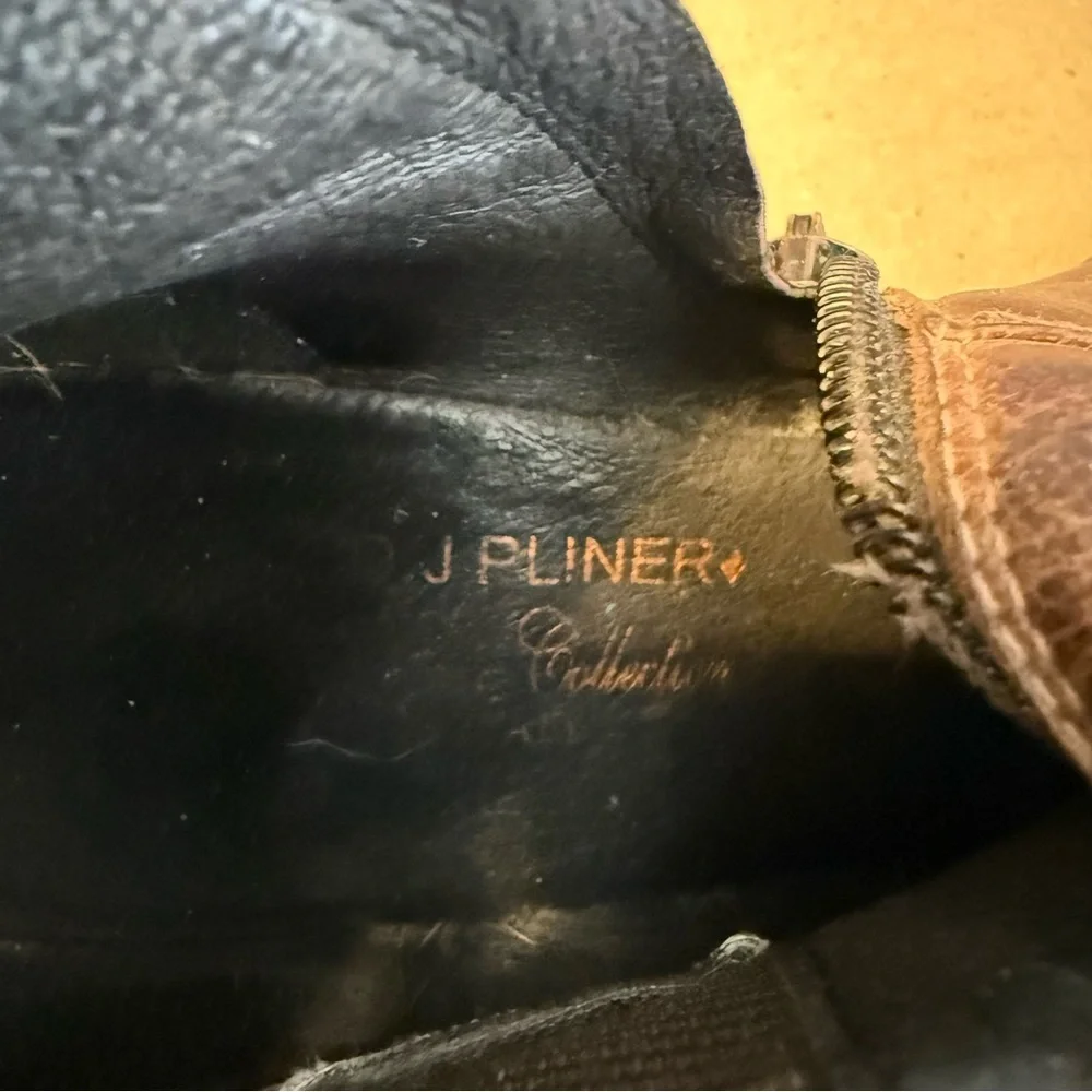 Donald J Pliner Signature Knee High Brown Zip Up Boots Made In Italy Size 8